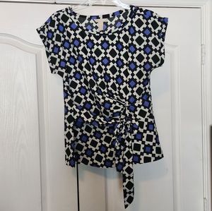 Banana Republic short sleeved blouse with tie waist detail size medium